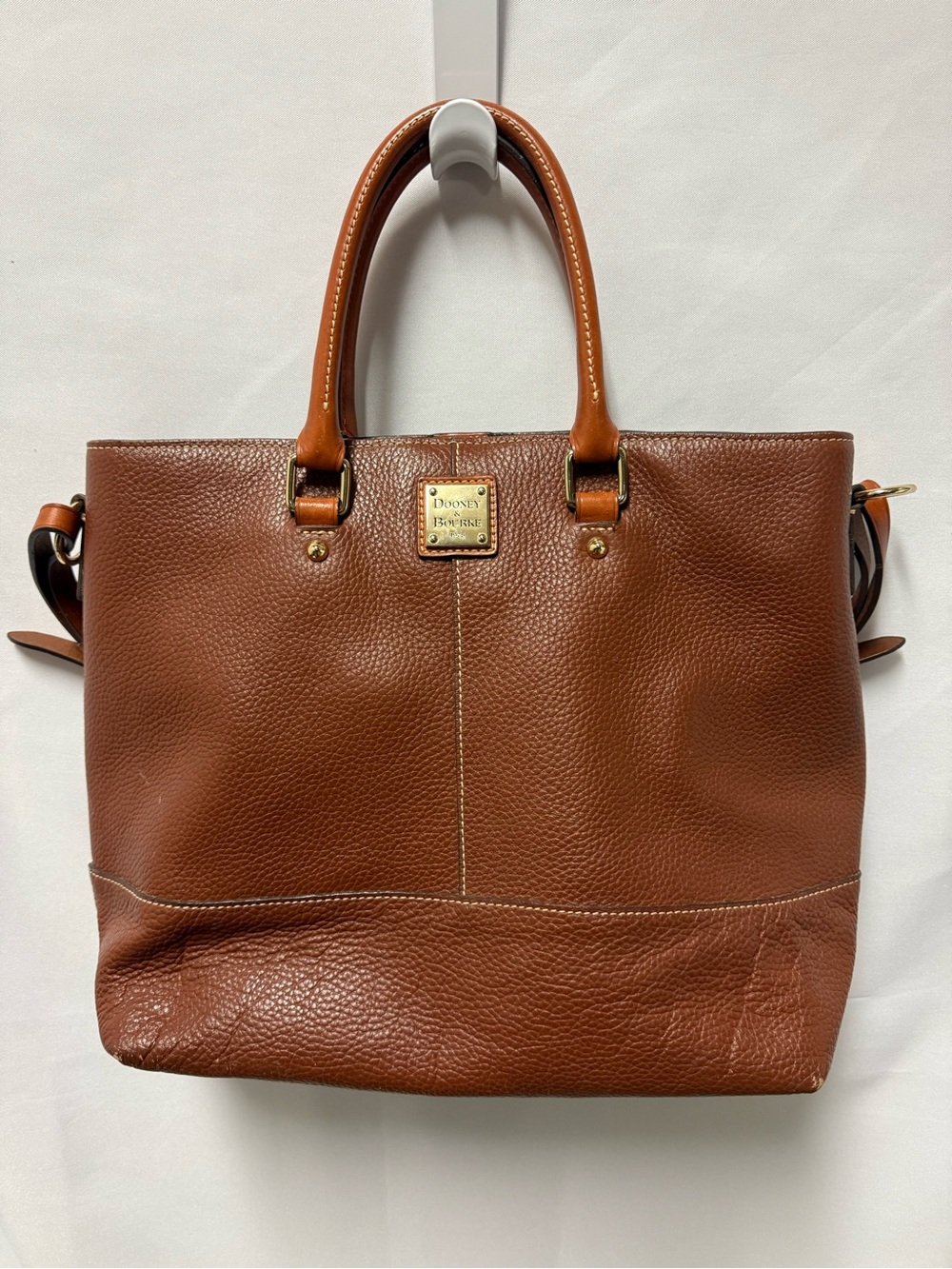 Dooney & Bourke Brown Pebble Leather Tote